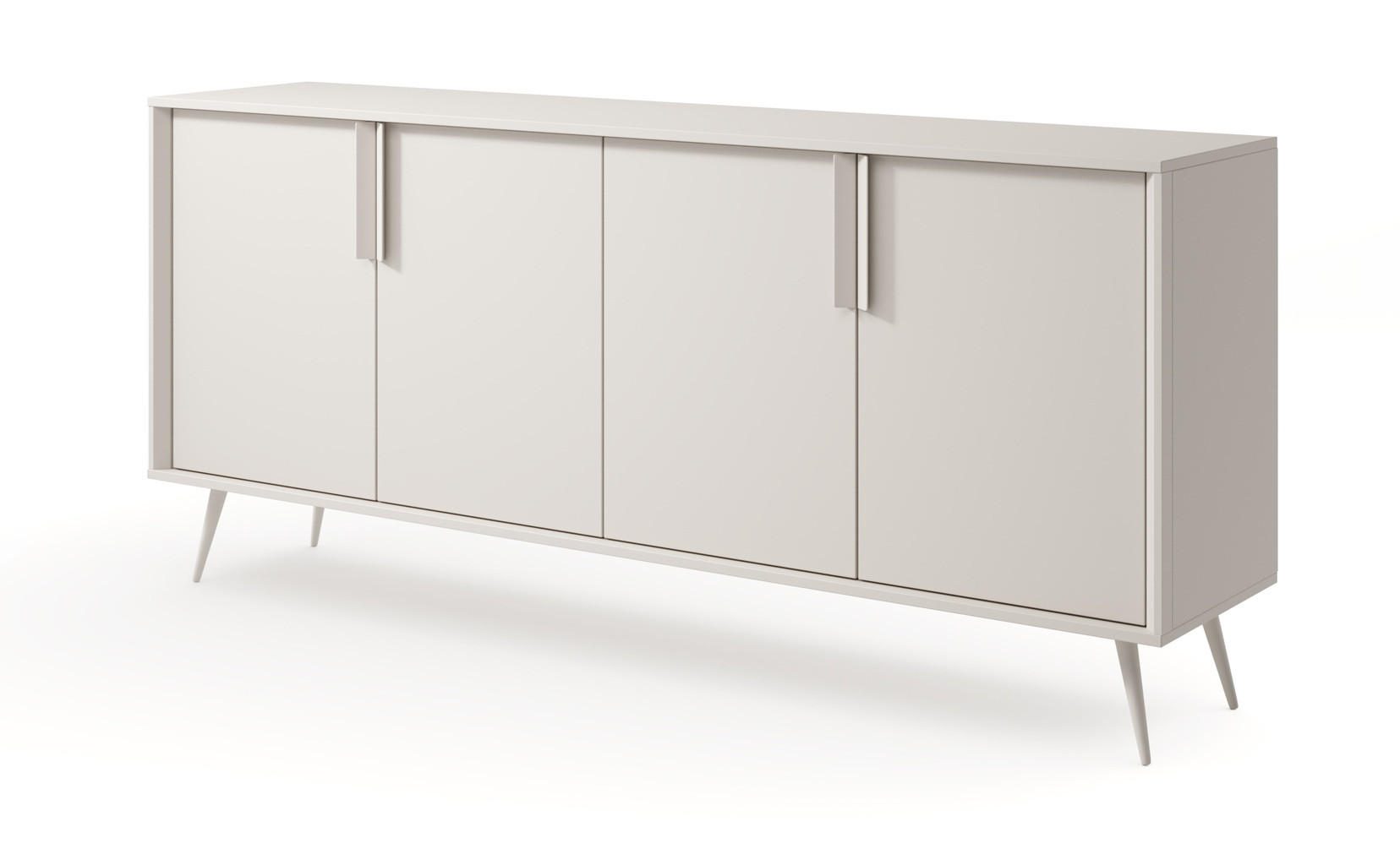 KOMMODE 186 cm Fabora, Breite, 4 Türen, Kaschmir - Kaschmir, Holz/Metall (186/82/40cm) - Emporius