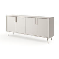 KOMMODE 186 cm Fabora, Breite, 4 Türen, Kaschmir - Kaschmir, Holz/Metall (186/82/40cm) - Emporius