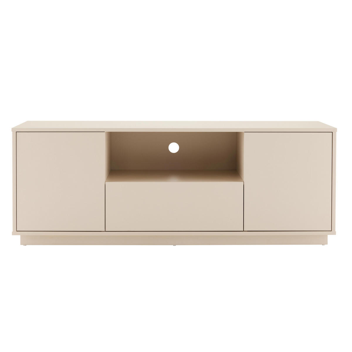 TV-SCHRANK 140 cm, Ekru - Weiß, Holz (40/52/140cm) - Oviala