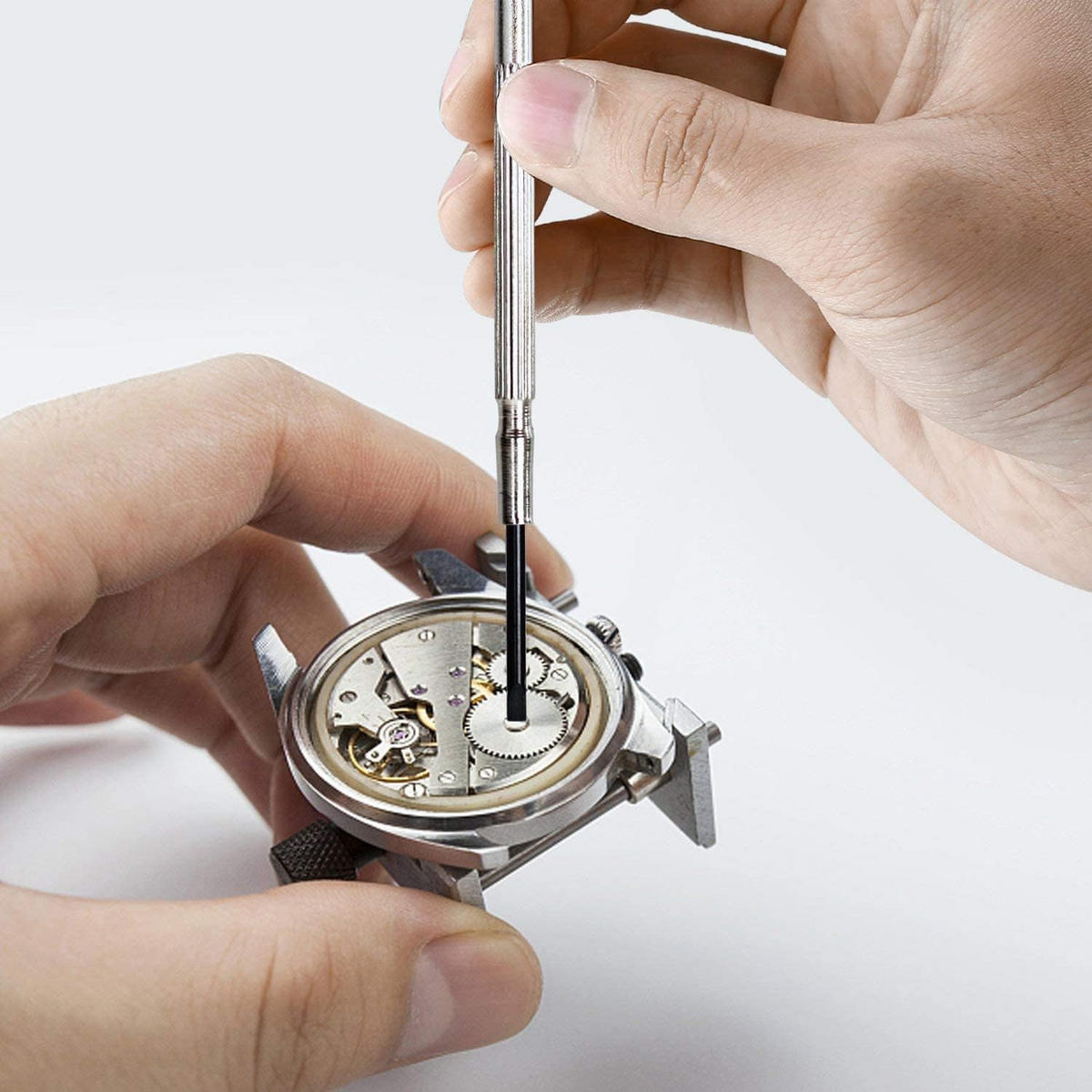 SCHRAUBENDREHER-SET – 11-teilig – zur Reparatur von Brillen und Uhren - Silberfarben, Metall (11.7/7/1cm) - DCA