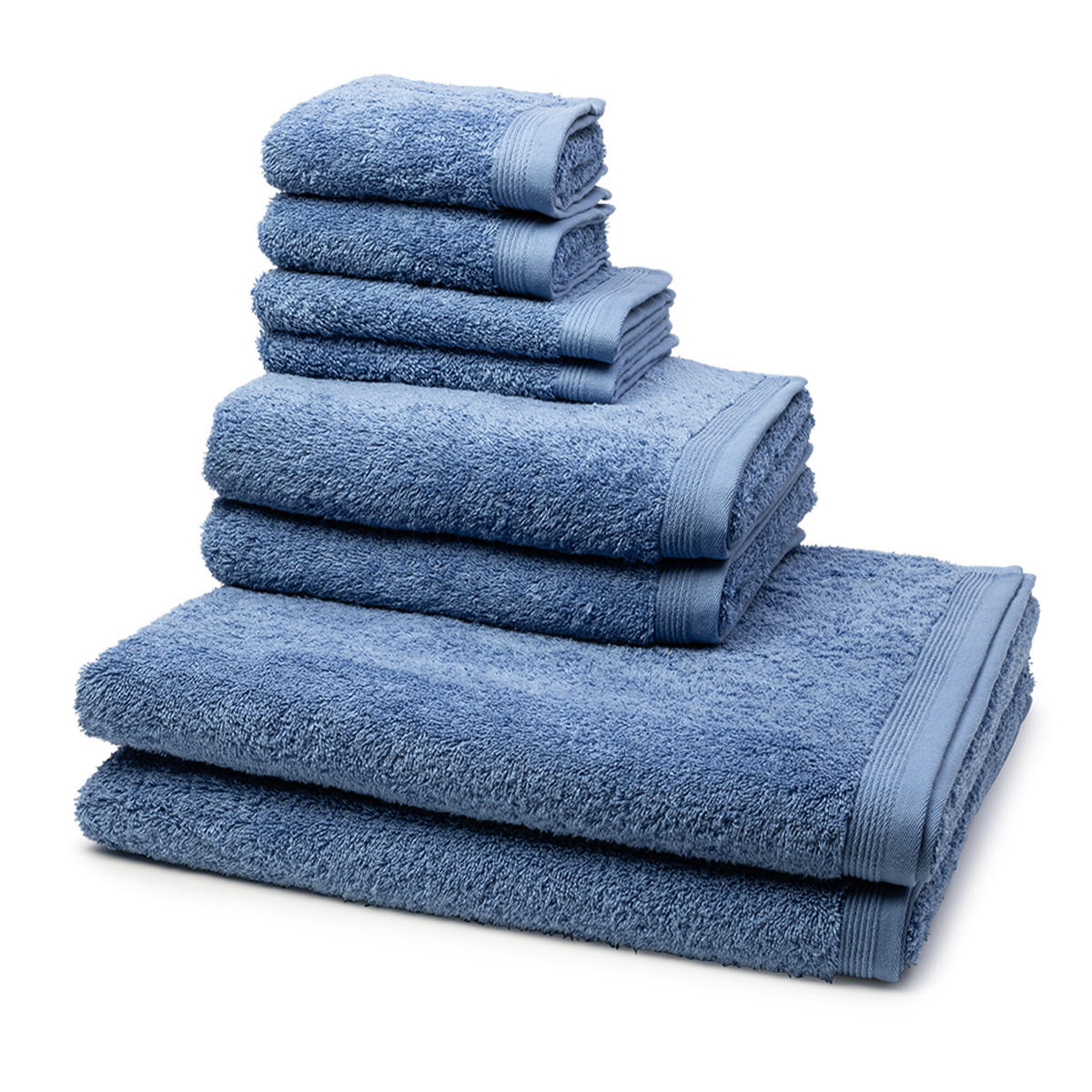 FROTTIERSET Superwuschel 8-teilig - Blau, Textil (50/100cm) - MÖVE