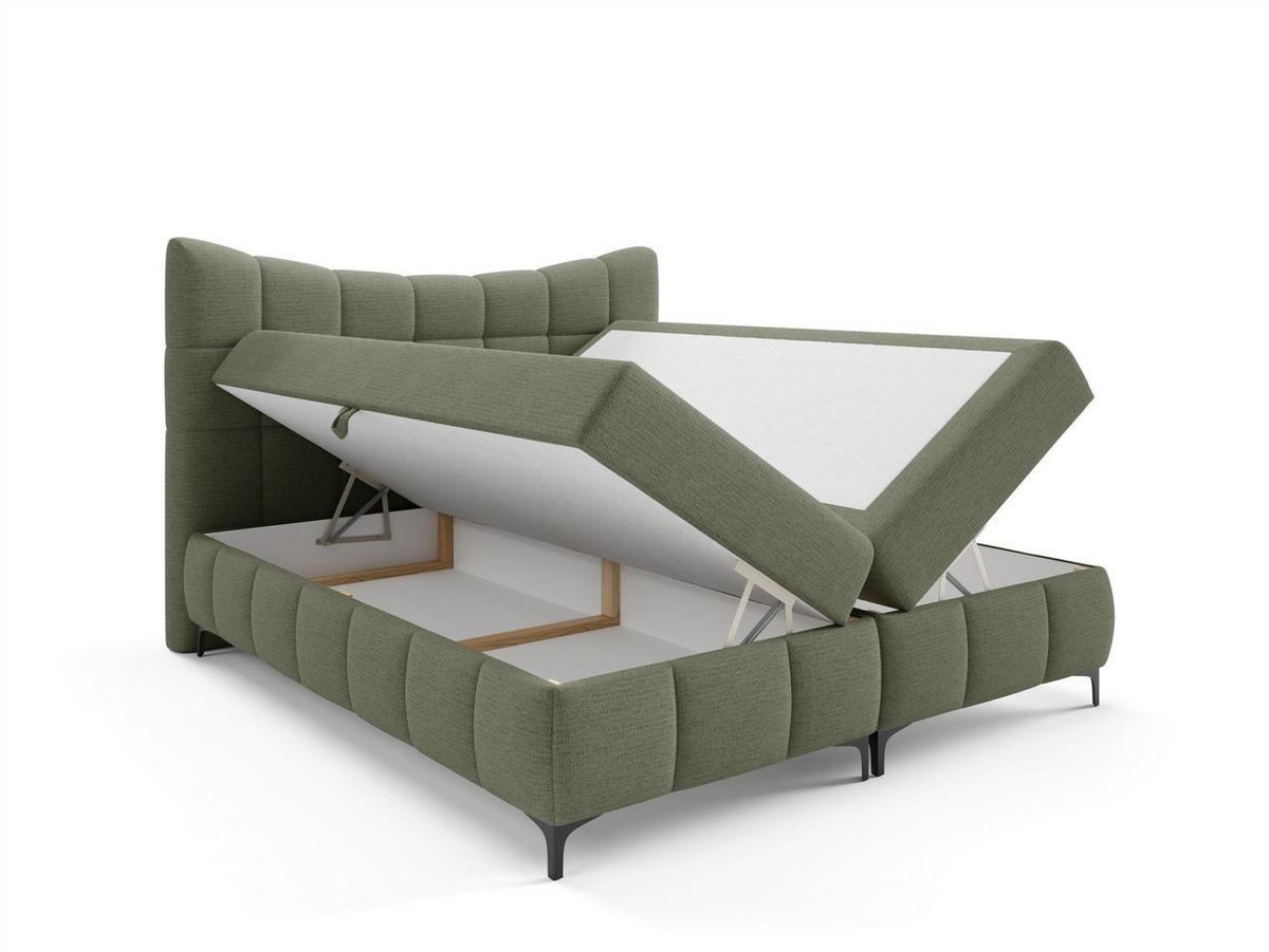 BOXBETT Charles In Aragon - Grün, Holzwerkstoff/Textil (180/200cm) - Fun Möbel