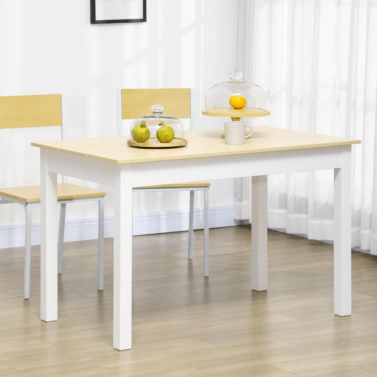 ESSTISCH Zweifarbig Holzoptik Rechteckig 119/70/75 cm - Naturfarben, Holz (70/119/75cm) - PANGIVO