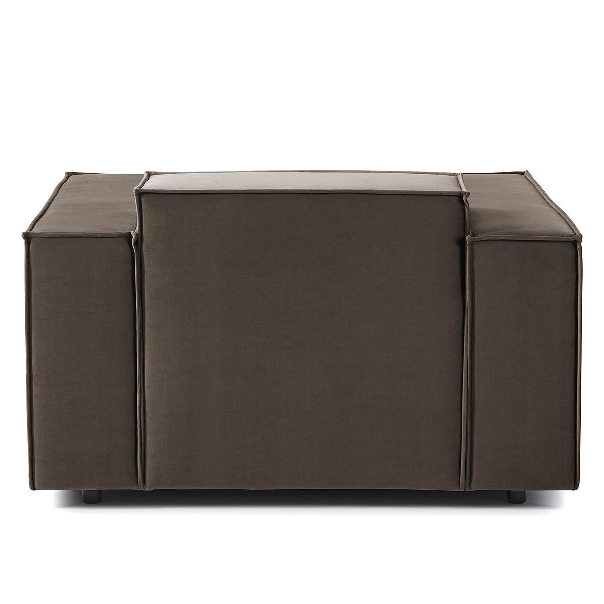 SESSEL - Taupe/Schwarz, Kunststoff/Textil (120/70/96cm) - home24