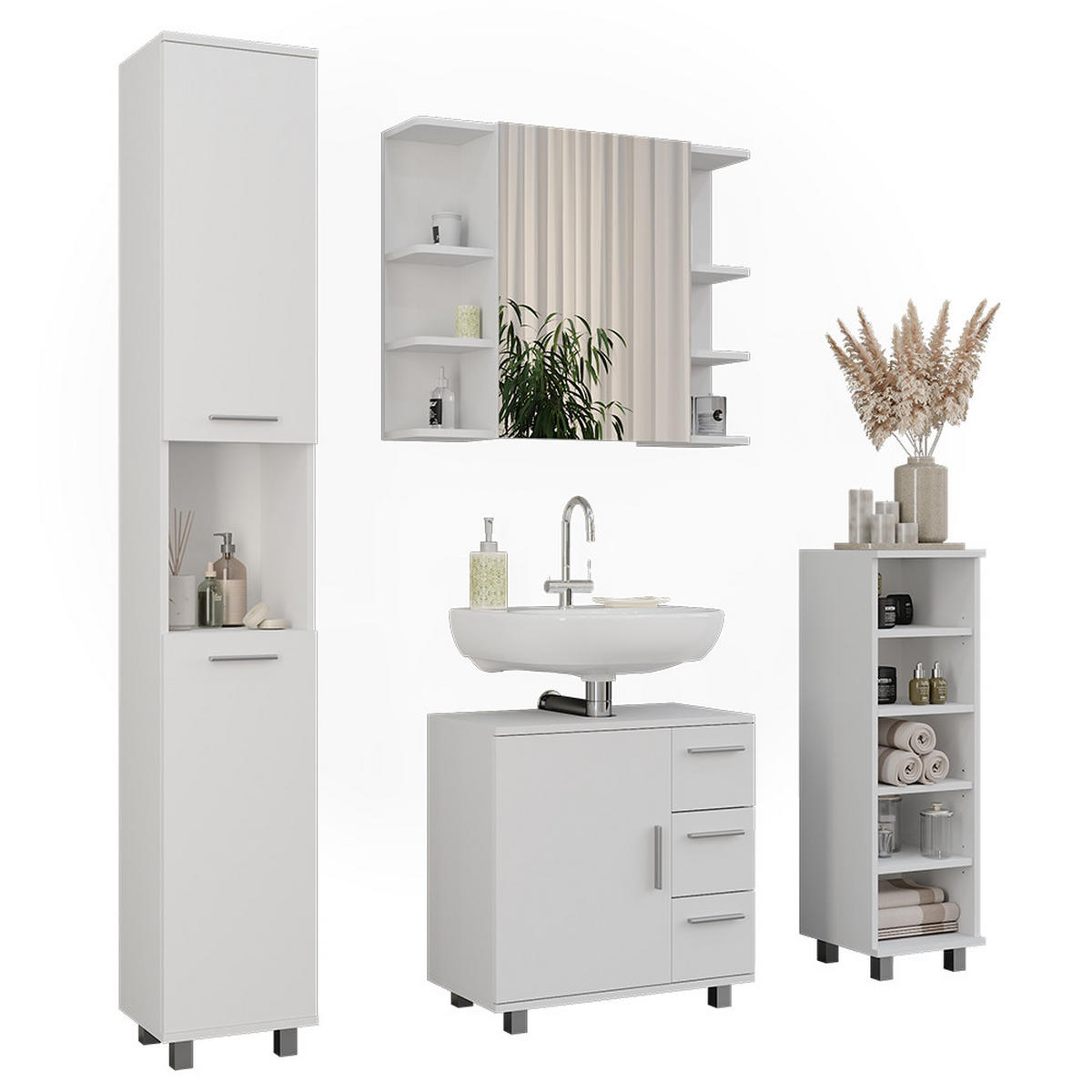 KOUPELNOVÝ NÁBYTEK Ilias Bílá - bílá, kompozitní dřevo (60.2/60.8/33cm) - Vicco