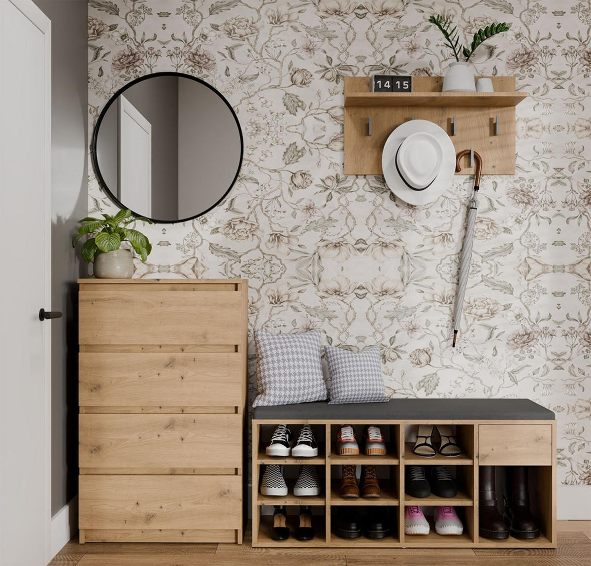 SCHUHSCHRANK Artisan 110/49/35 - Eiche Artisan, Holzwerkstoff (110/49/35cm) - RAUMHIRSCH FURNITURE