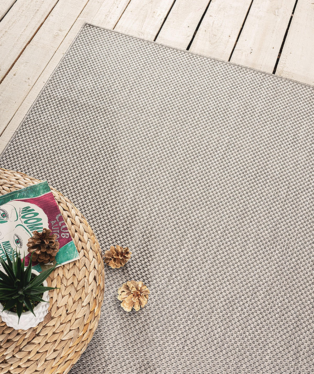 FLACHWEBTEPPICH Uni BORNO Polypropylen Grau 240 x 340 cm - Grau, Textil (240/340cm) - KADIMA DESIGN