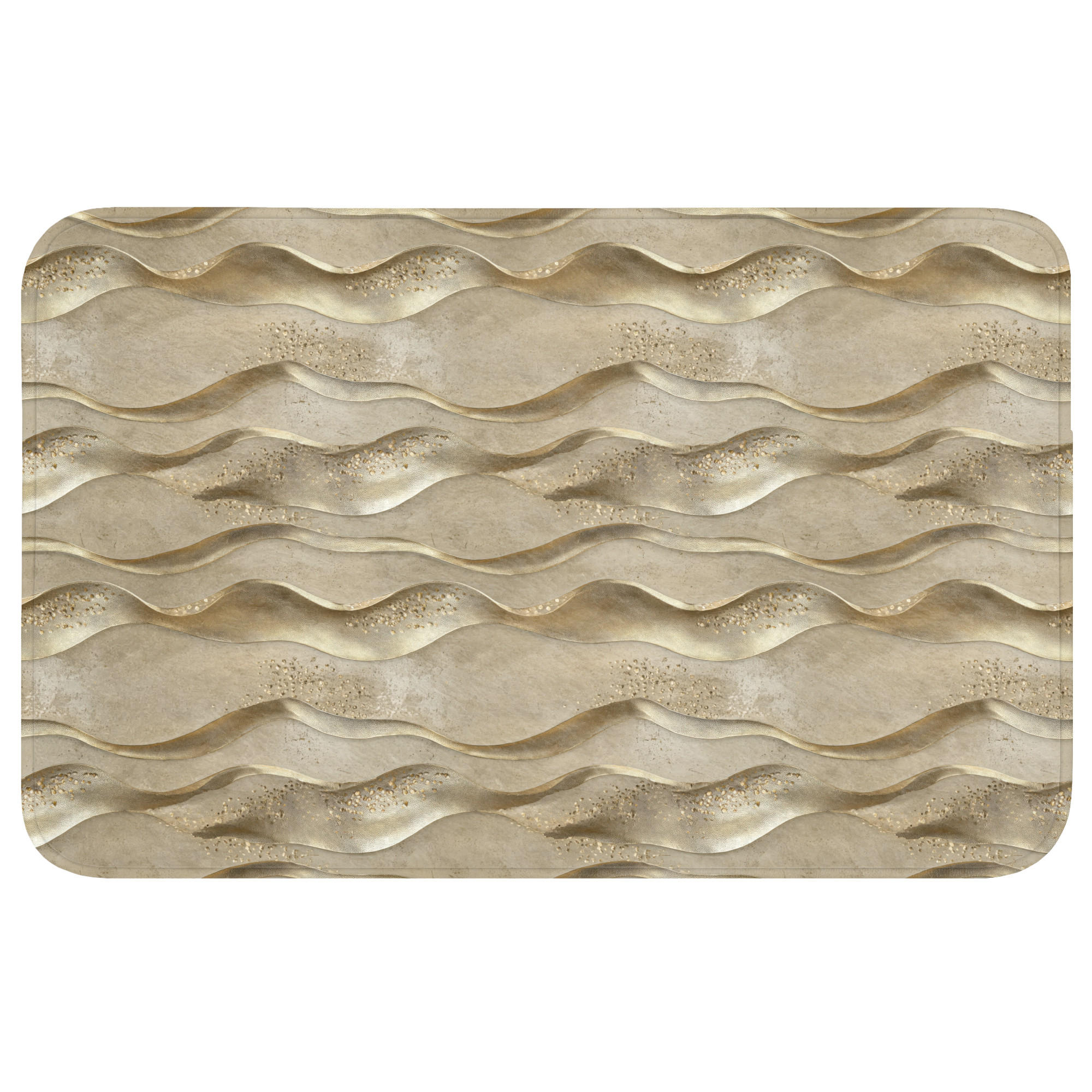 OnlyWow WC PŘEDLOŽKA Vlny - vzor - zlaté 80x50 cm