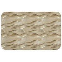 WC PŘEDLOŽKA Vlny - vzor - zlaté 80x50 cm - barva mosazi, textil/plast (80/1cm) - OnlyWow