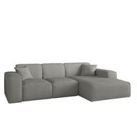 ECKSOFA Celes Premium Stoff Scala - Grau, Holzwerkstoff/Textil (266/165cm) - Fun Möbel