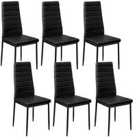 ESSZIMMERSTUHL 6er Set Thomas 41 x 45 x 98 5 cm schwarz - Schwarz, Textil (48/98.5/45cm) - tectake