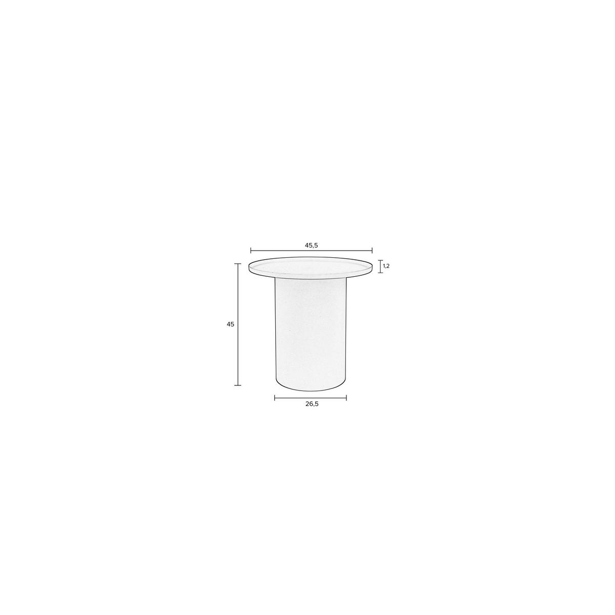BEISTELLTISCH Sverre Rund 45,5 cm Rosa - Pink, Metall (45.5/45.5/45cm) - Housecraft Living