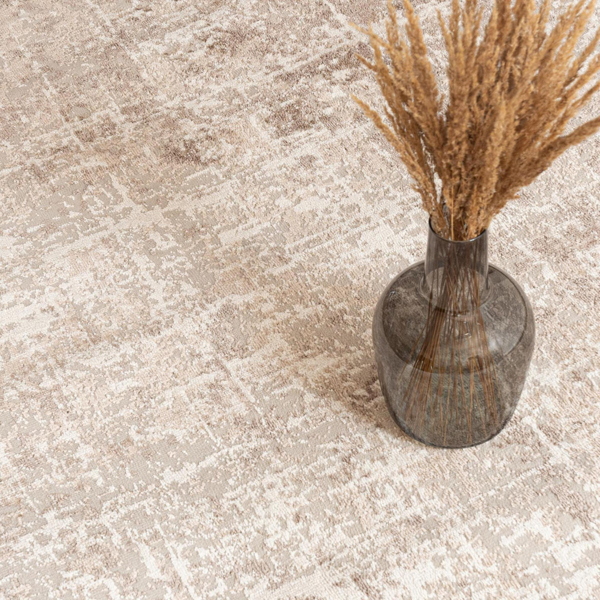 TEPPICH Beige Creme abstrakt - 140 x 200 cm - Beige/Multicolor, Textil (140/200cm) - Mazovia