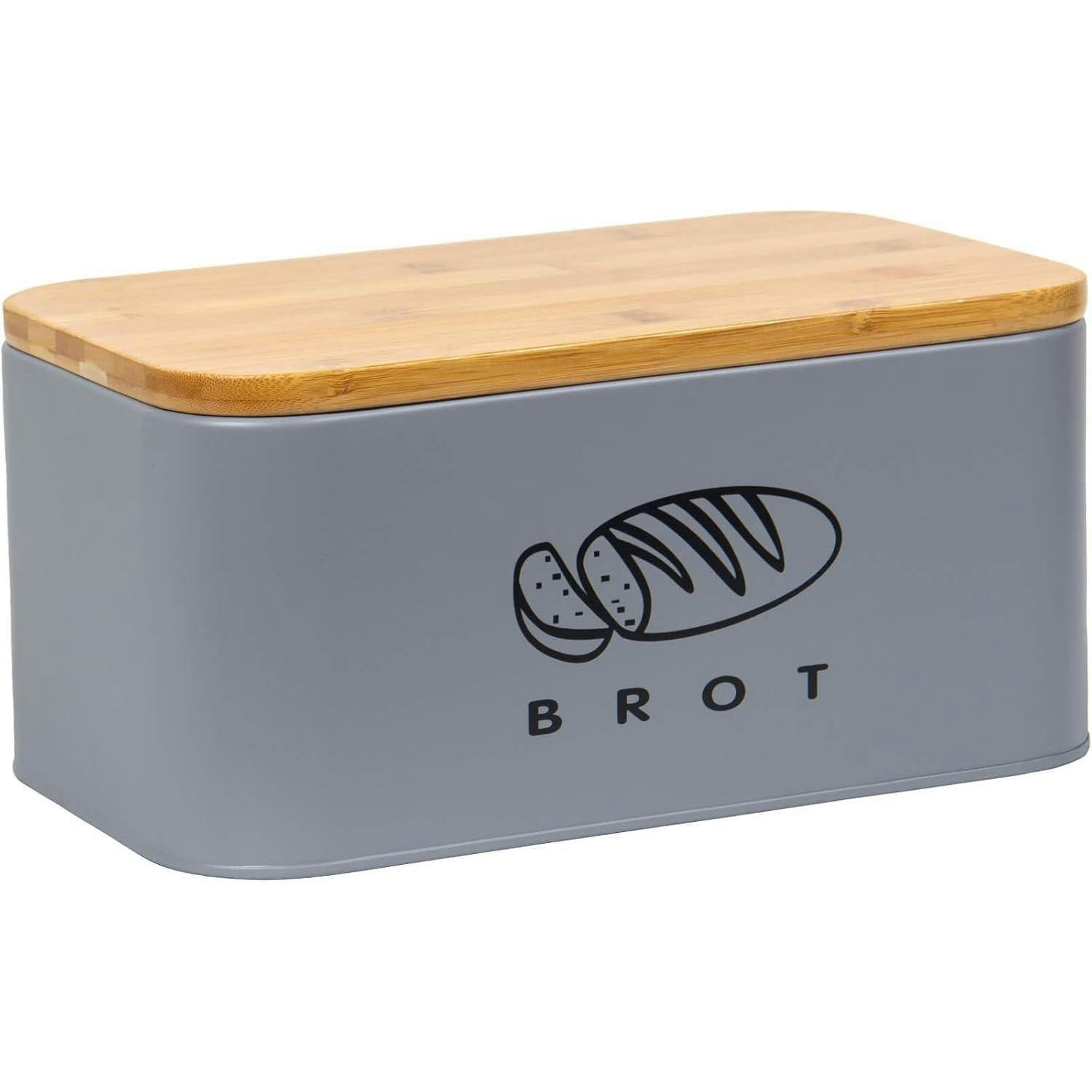 BROTKASTEN Grau 30 cm - Multicolor, Metall (18/14/30cm)
