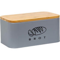 BROTKASTEN Grau 30 cm - Multicolor, Metall (18/14/30cm)