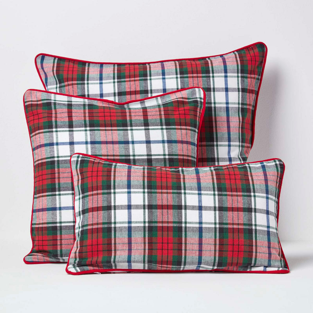 KISSENHÜLLE Macduff Schottenkaro 45/45 cm - Rot, Textil (45/45cm) - Homescapes