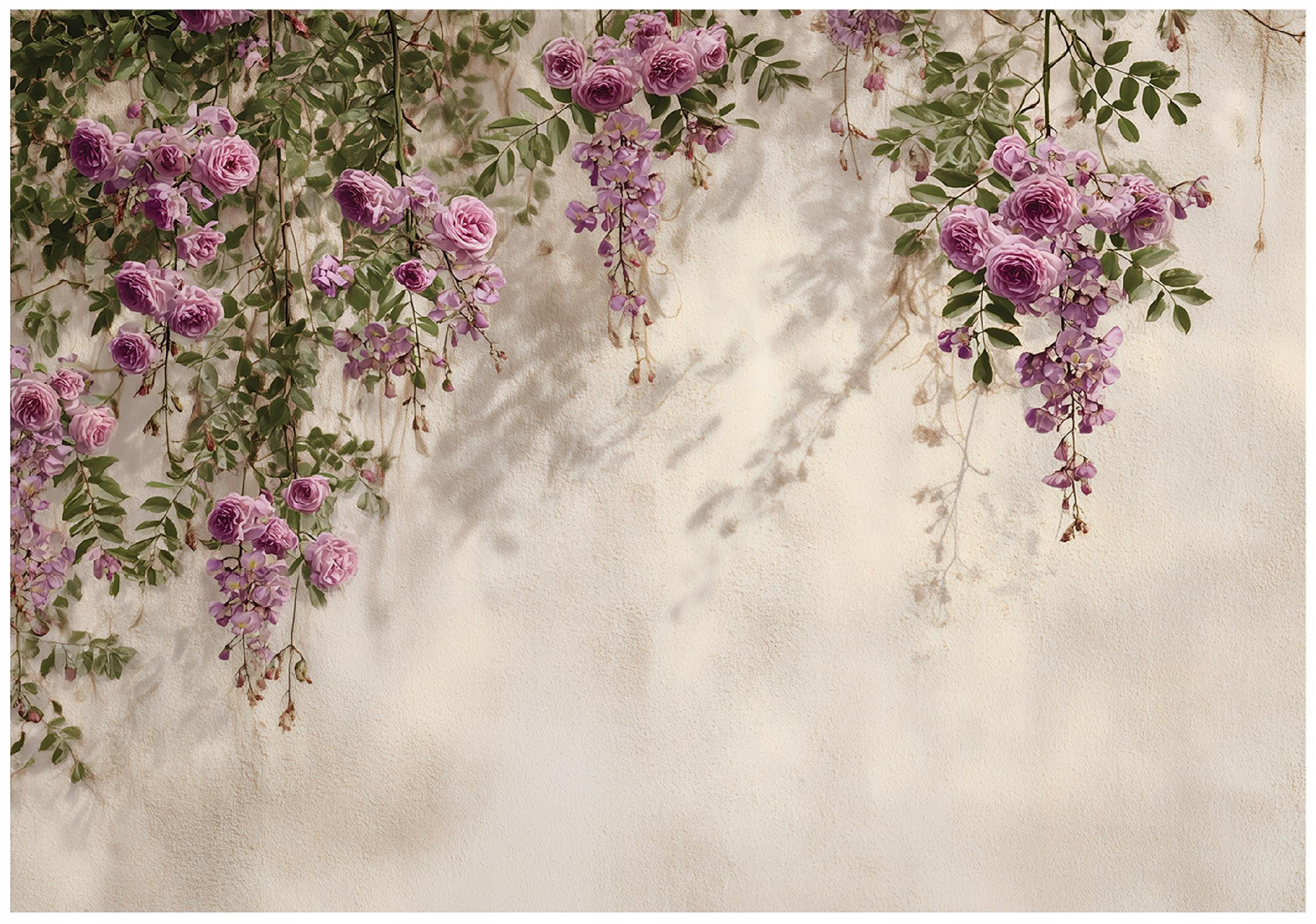 FOTOTAPETE Blumen Hängend Lila 150x105 cm - Multicolor, Papier (150/105cm) - Wallarena