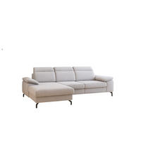 ECKSOFA Margit Mit Schlaffunktion - Hellgrau, Holzwerkstoff/Textil (276/184cm) - Fun Möbel