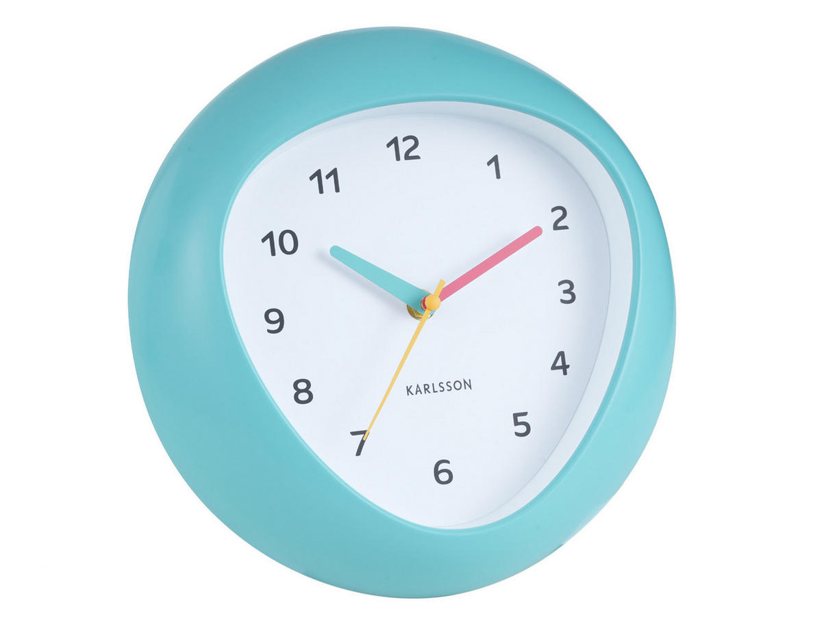 WANDUHR Funky Vibes Ø25,5 cm - Blau, Kunststoff (25/4.4/25cm) - Karlsson