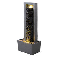 GARTENBRUNNEN Säule grau - Grau, Kunststoff (34/22/82cm) - Teamson Home