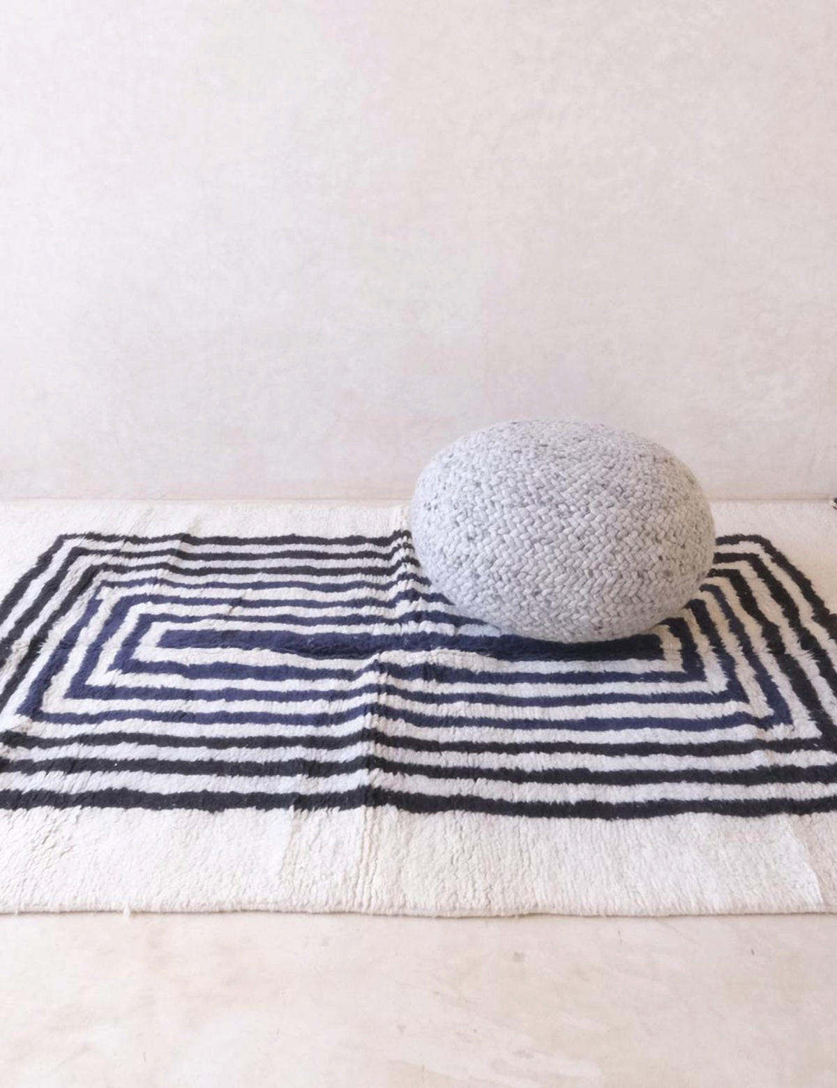 BERBERTEPPICH modern Wolle 175x 268 cm - Schwarz, Naturmaterialien (175/268cm) - AFK Living