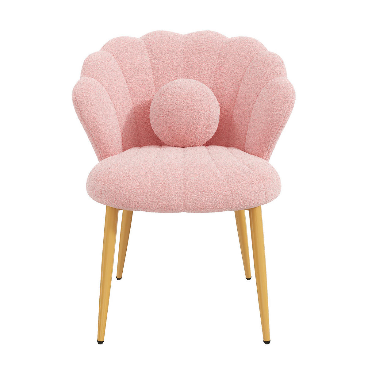 STUHL-SET 4 Stück Muschel-Design, DE-42124, Rosa - Pink, Holzwerkstoff (62.5/83/60cm) - ComfortXL
