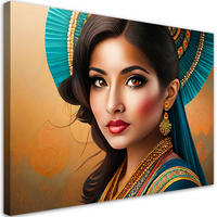 WANDBILD orientalisches porträt frau - Beige, Textil (60/40cm) - Feeby