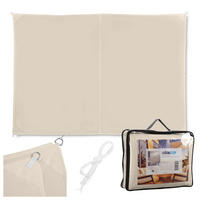 SONNENSEGEL - Beige, Textil/Metall (400/500cm) - Relaxdays