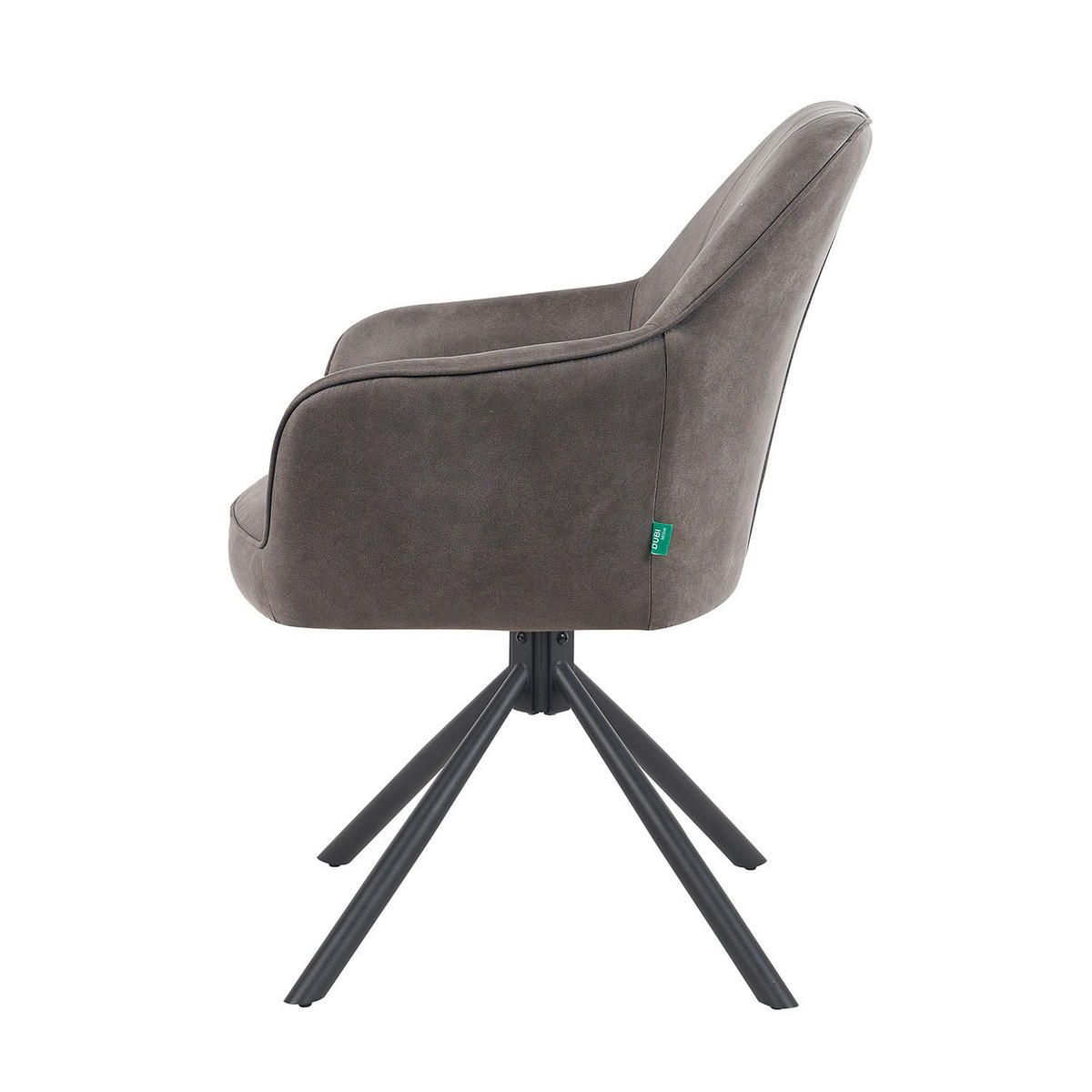 ARMLEHNSTUHL Mika-Piet - Taupe/Schwarz, Textil/Metall (60/87/65cm) - DUBI Möbel