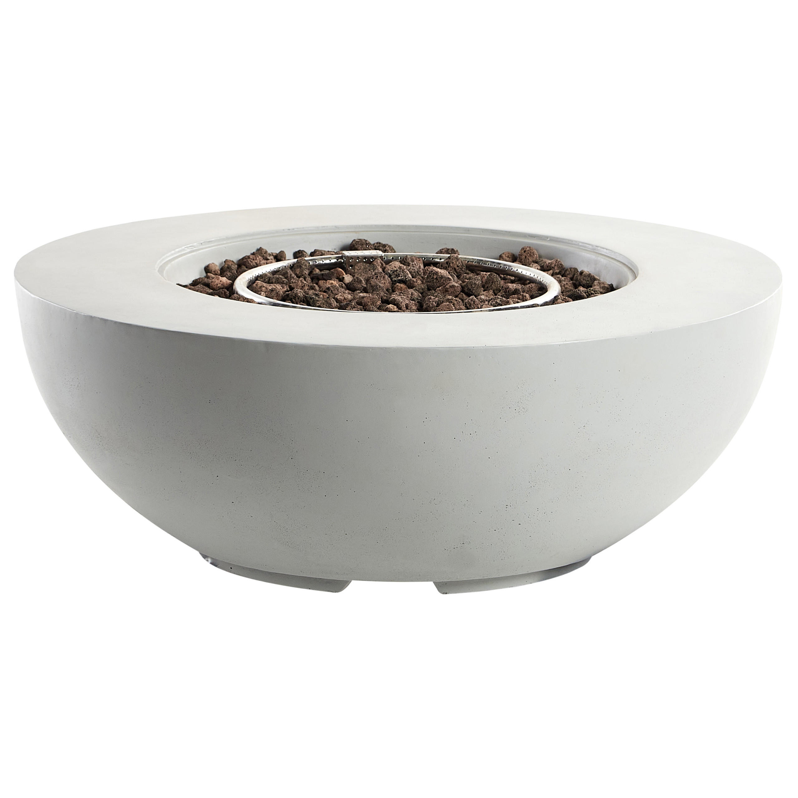 FEUERSTELLE Grau Surtsey - Grau, Stein (108/40/108cm) - Beliani