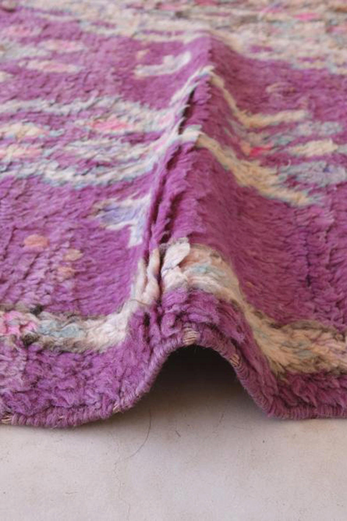 BERBERTEPPICH aus reiner Wolle 146x 358 cm - Lila, Naturmaterialien (146/358cm) - AFK Living