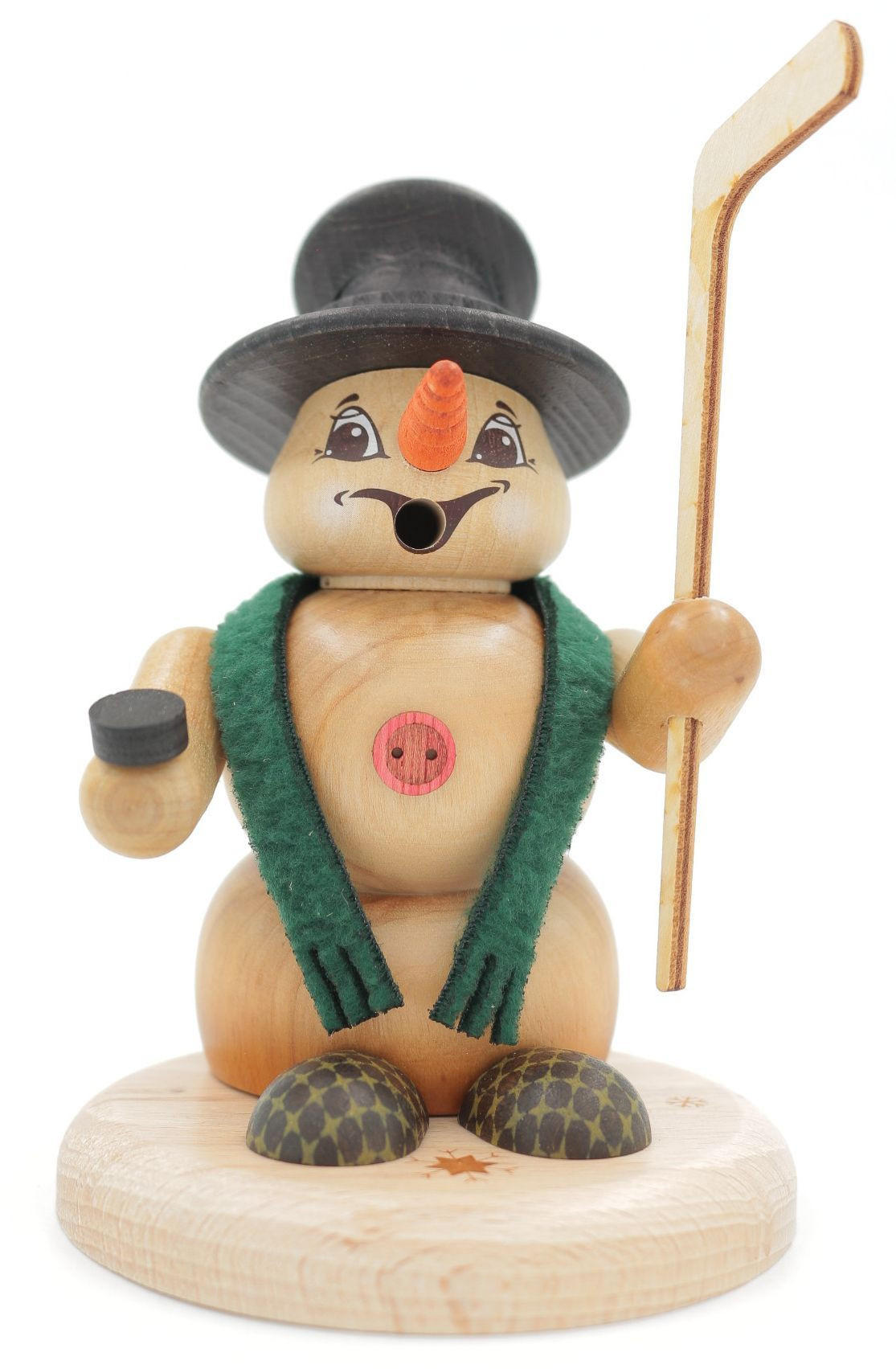 RAUCHFIGUR Scheemann Natur Eishockey 13 cm - Multicolor, Holz (10/13/0.1cm)