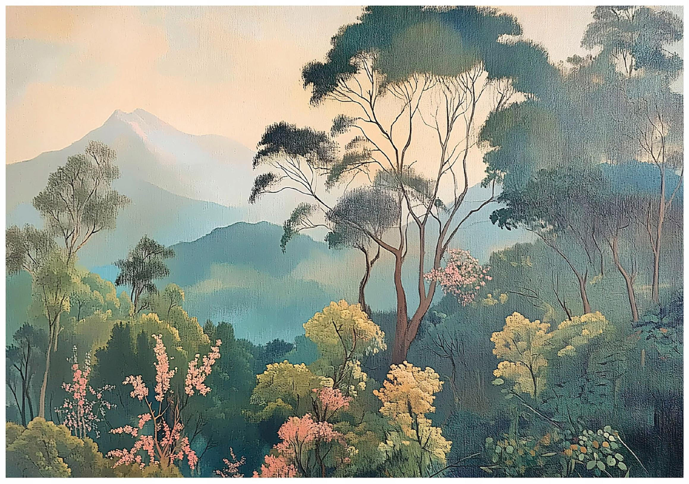 FOTOTAPETE Dschungel Natur Tapete Wohnzimmer Schlafzimmer 400x280 - Grün, Papier (400/280cm) - Wallarena