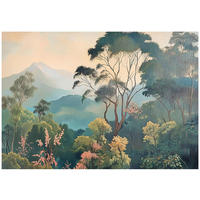 FOTOTAPETE Dschungel Natur Tapete Wohnzimmer Schlafzimmer 200x140 - Grün, Papier (200/140cm) - Wallarena