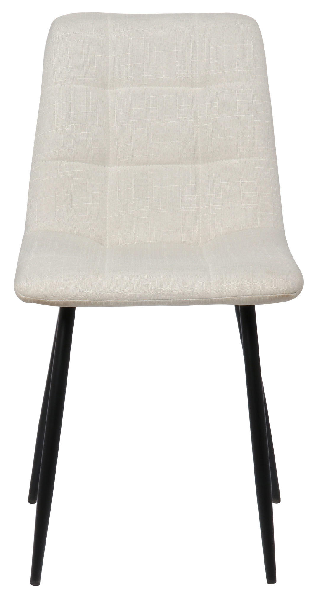 ESSZIMMERSTUHL Till, 2er Set Stoff, Gestell Metall matt Schwarz Creme - Schwarz/Naturfarben, Textil/Metall (45/88/52cm) - TPFLiving