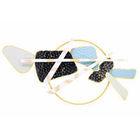 WANDDEKO Blau 124/71 cm - Blau/Schwarz, Metall (5.05/71/9cm) - KUNSTLOFT