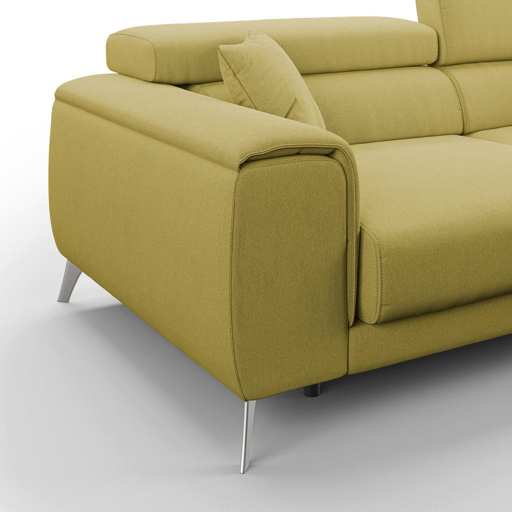 Thumbnail - Divani.store Linearsofa, Gelb, Textil, 185x73x102 cm, Wohnzimmer, Sofas & Couches, Sofas