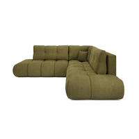 ECKSOFA DUCA II R-S Grün Chenille mit Schlaffunktion - Grün, Holz (266.5/266.5cm) - MASSENO