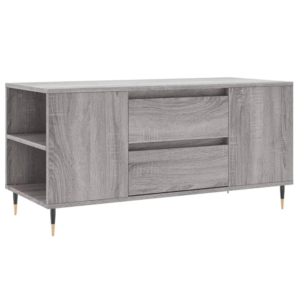 COUCHTISCH Grau Sonoma 102x44,5x50 cm Holzwerkstoff - Grau, Holzwerkstoff (102/102/50cm) - furnicato