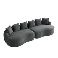 4-SITZER-SOFA DE-34260 modular Grau - Grau, Textil (114/67/320cm) - ComfortXL