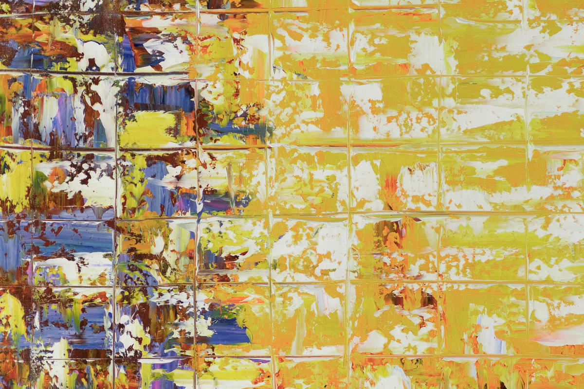 ÖLGEMÄLDE XXL Gelb 200/100 cm - Gelb/Weiß, Holz/Textil (6.68/100cm) - KUNSTLOFT