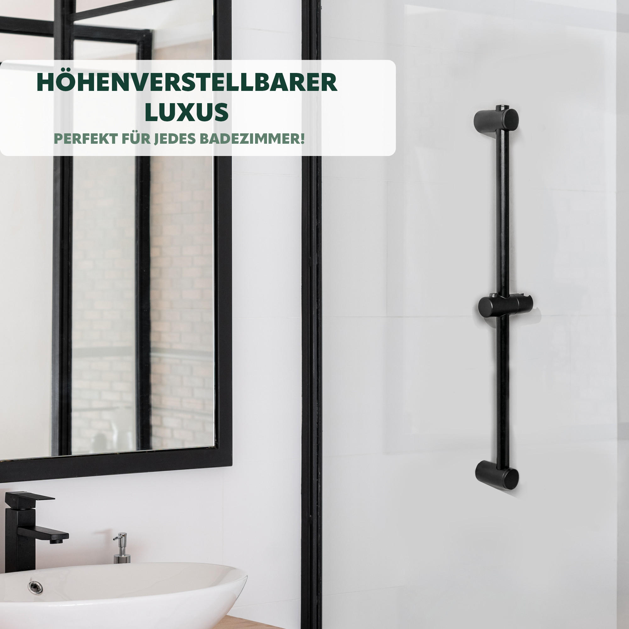 BRAUSESTANGE, schwarz - Schwarz, Metall (11/71.5/4cm) - bremermann