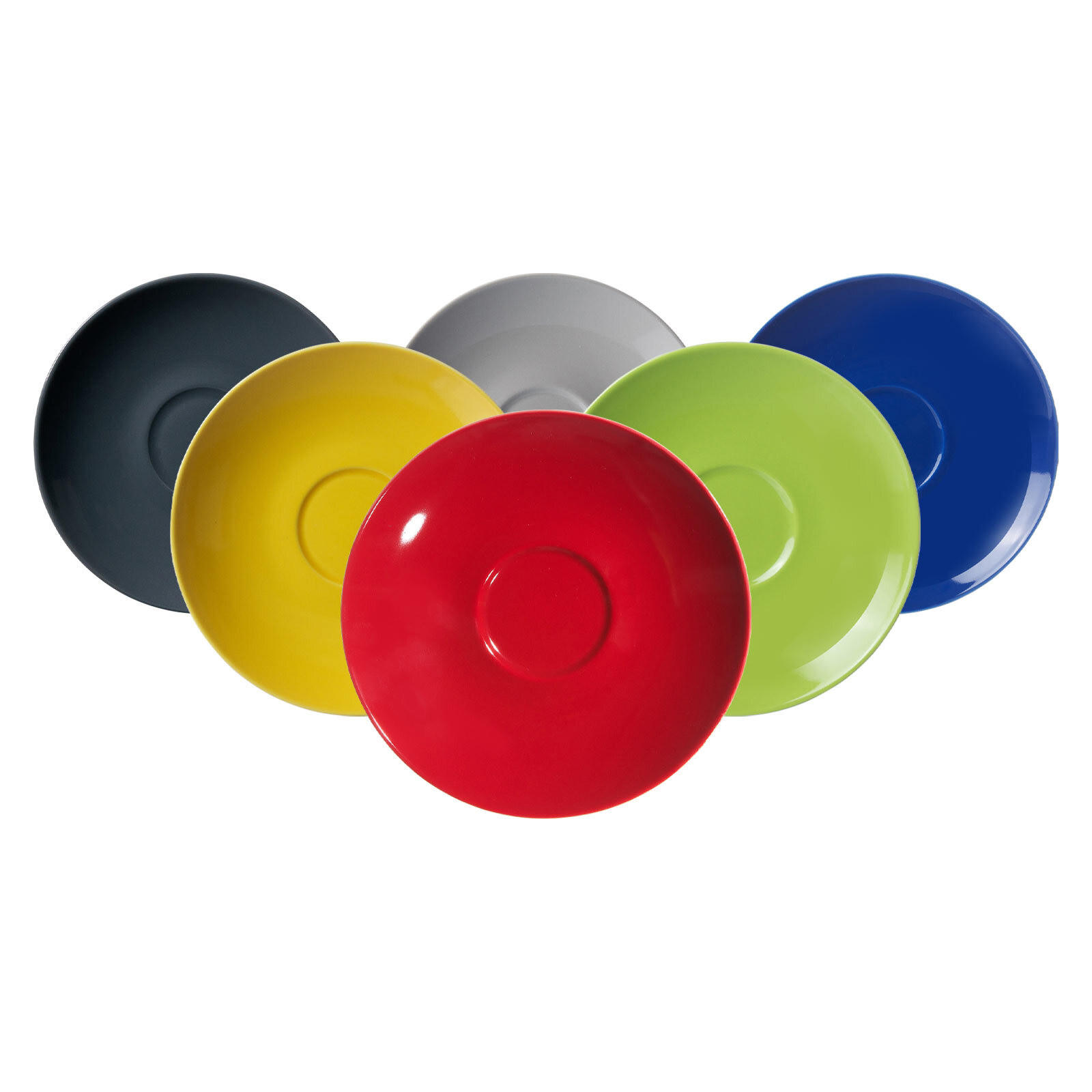 KAFFEEUNTERTASSEN Doppio bunt ø 16 cm 6er Set - Multicolor, Keramik (16cm) - Ritzenhoff Breker