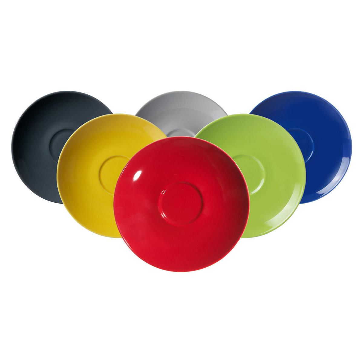 KAFFEEUNTERTASSEN Doppio bunt ø 16 cm 6er Set - Multicolor, Keramik (16cm) - Ritzenhoff Breker