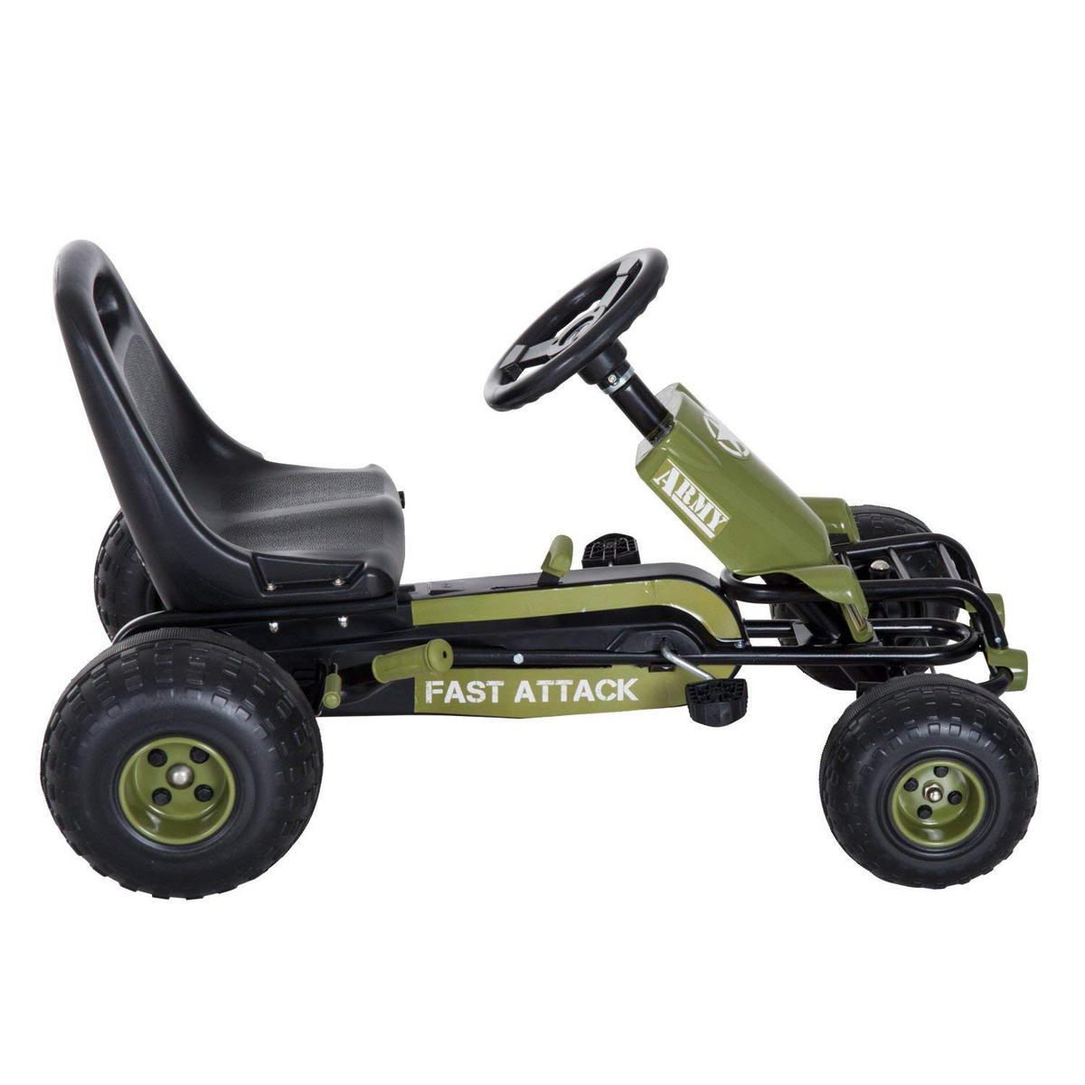 GOKART 35Kg 3-8 JAHRE - Grün, Kunststoff/Metall (99/65/56cm) - Jamb