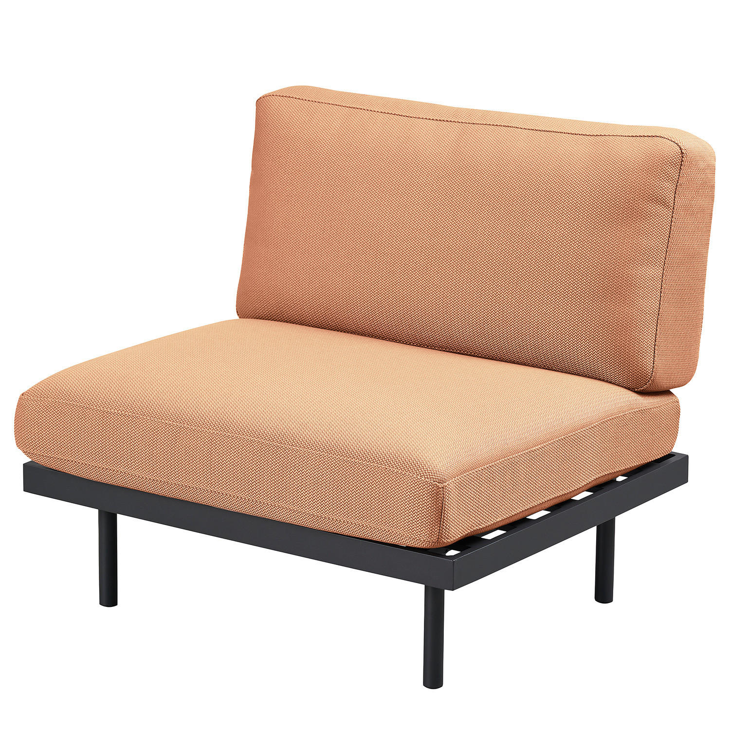 OUTDOOR-SESSEL - Rosa, Textil/Metall (87/83/84cm) - home24