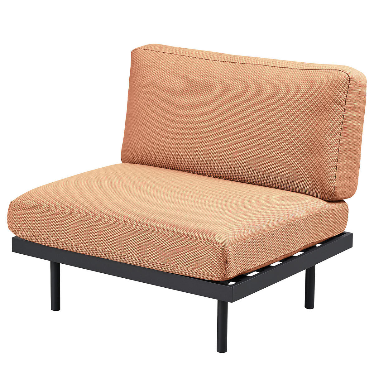 OUTDOOR-SESSEL - Rosa, Textil/Metall (87/83/84cm) - home24