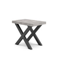 KONSOLENTISCH ausziehbar 58 bis 140cm, für 6 Gäste, zementgrau, 90/58/73cm - Grau, Holzwerkstoff (90/140/73cm) - Skraut Home