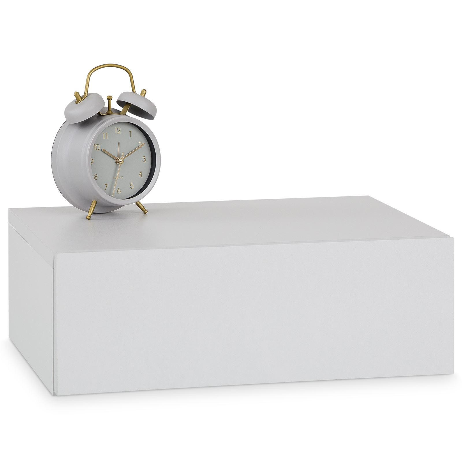 CARO-Möbel Nachttisch Hellgrau 42x14x30 cm
