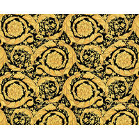 VLIESTAPETE 70/1005 cm - Goldfarben/Schwarz, Textil (70/1cm) - KUNSTLOFT